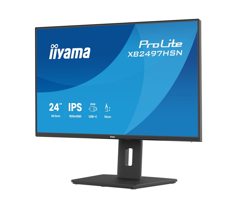 473284 Monitor IIYAMA ProLite/23,8" Full HD IPS/16:9/100 Hz/HDMI/DP/USB HUB/RJ-45/GŁOŚNIKI/5 lat carry-in