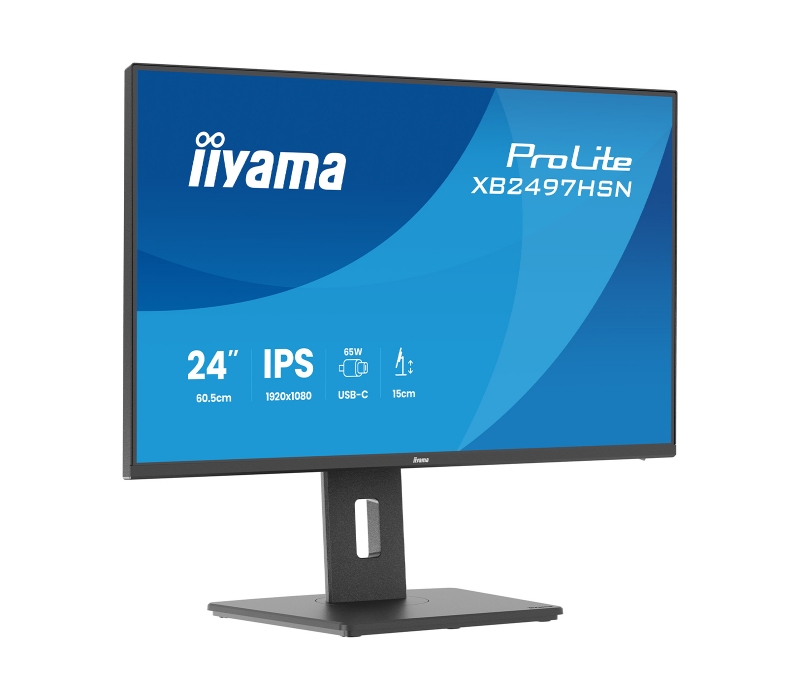 473285 Monitor IIYAMA ProLite/23,8" Full HD IPS/16:9/100 Hz/HDMI/DP/USB HUB/RJ-45/GŁOŚNIKI/5 lat carry-in