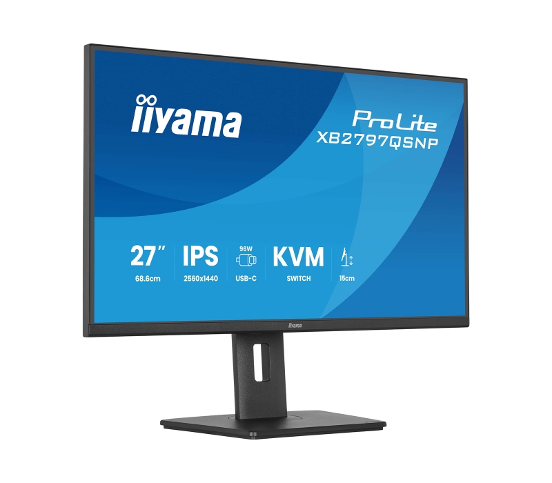 473415 Monitor IIYAMA ProLite/27" WQHD IPS/16:9/75 Hz/HDMI/DP/USB HUB/RJ-45/GŁOŚNIKI/PIVOT/5 lat carry-in