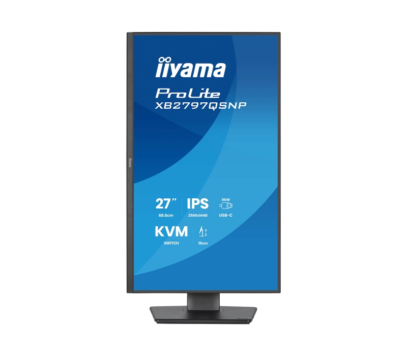 473416 Monitor IIYAMA ProLite/27" WQHD IPS/16:9/75 Hz/HDMI/DP/USB HUB/RJ-45/GŁOŚNIKI/PIVOT/5 lat carry-in