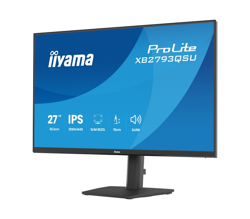 473558 Monitor IIYAMA ProLite/27" WQHD IPS/16:9/75 Hz/HDMI/DP/USB 2.0/GŁOŚNIKI/PIVOT/3 lata carry-in