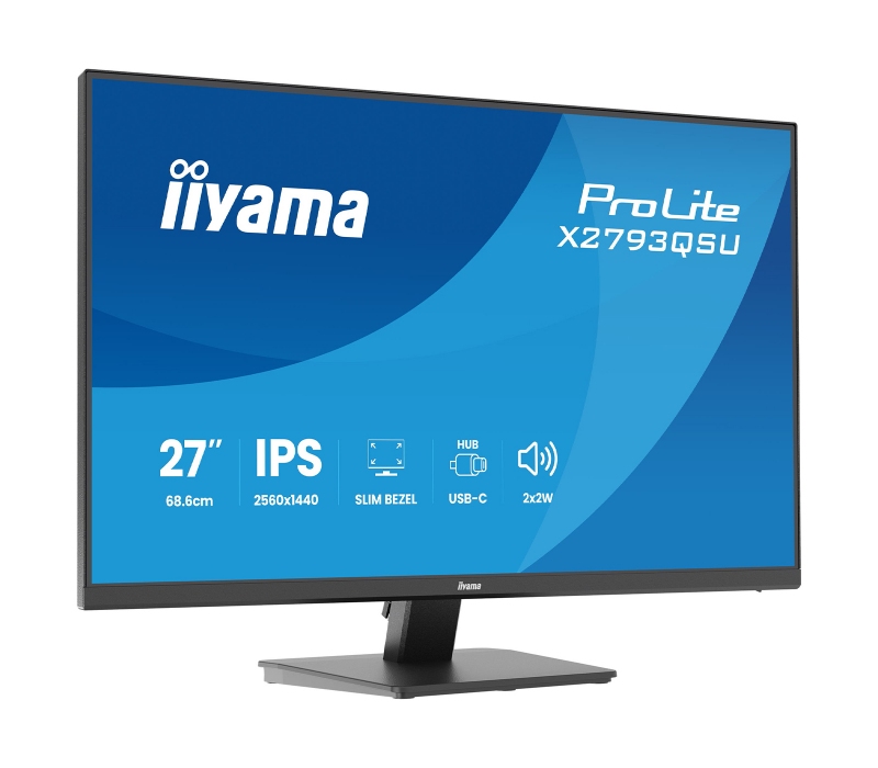 473590 Monitor IIYAMA ProLite/27" WQHD IPS/16:9/75 Hz/HDMI/DP/USB 2.0/GŁOŚNIKI/3 lata carry-in