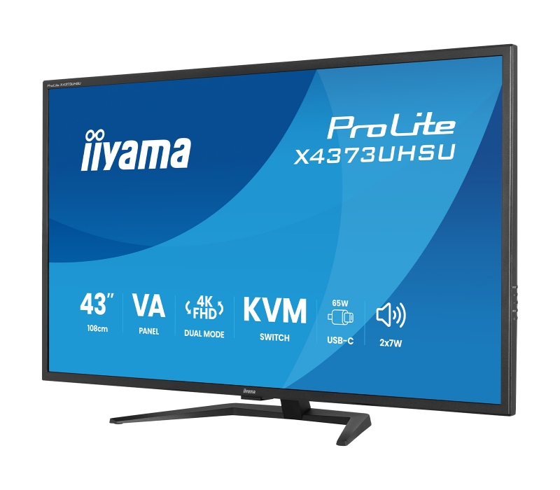 473678 Monitor IIYAMA ProLite/42,5" FHD/4K VA/16:9/60-120 Hz/2x HDMI/DP/USB HUB/GŁOŚNIKI/3 lata carry-in