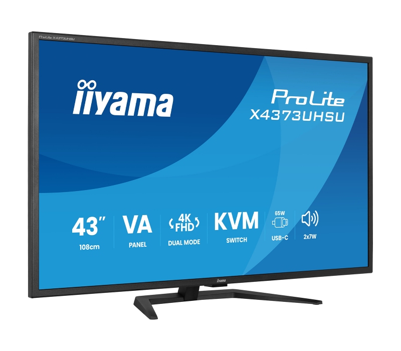 473679 Monitor IIYAMA ProLite/42,5" FHD/4K VA/16:9/60-120 Hz/2x HDMI/DP/USB HUB/GŁOŚNIKI/3 lata carry-in
