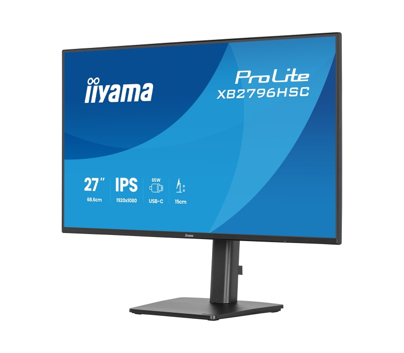 473698 Monitor IIYAMA ProLite/27" Full HD IPS/16:9/144 Hz/HDMI/USB-C/USB HUB/GŁOŚNIKI/PIVOT/3 lata carry-in