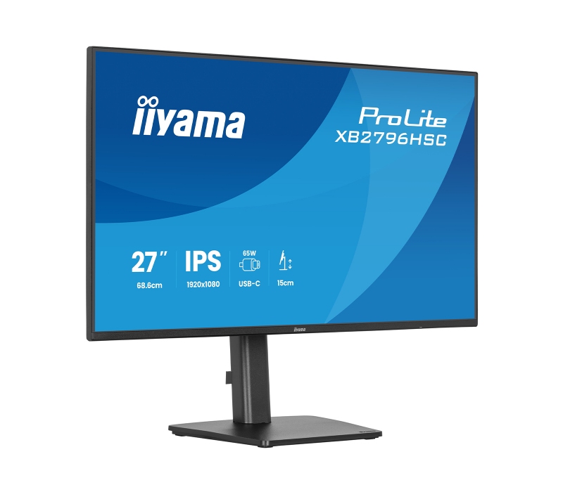 473699 Monitor IIYAMA ProLite/27" Full HD IPS/16:9/144 Hz/HDMI/USB-C/USB HUB/GŁOŚNIKI/PIVOT/3 lata carry-in