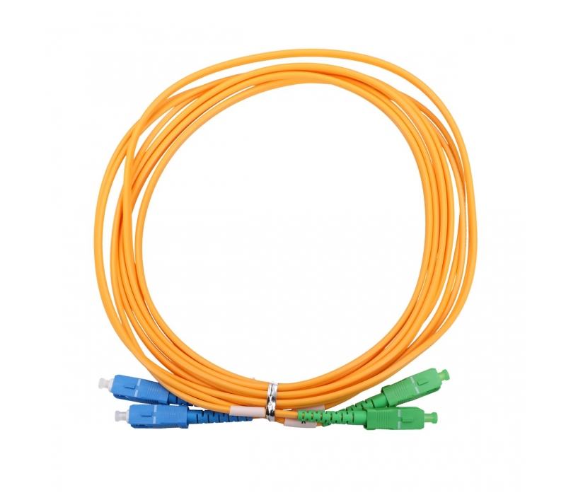 474460 Extralink SC/APC-SC/UPC | Patchcord | Jednomodowy, Duplex, G652D, 3mm, 3m