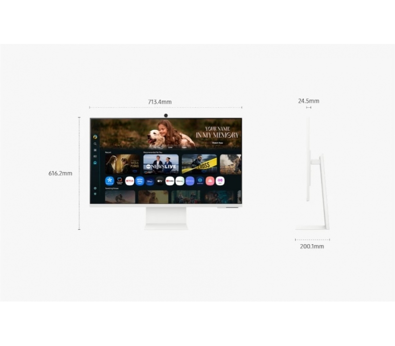 475462 Monitor 32" VA Samsung LS32FM801UUXDU 3840x2160 16:9 Biały