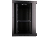 475639 Extralink Szafka wisząca rack 12U 600x450 czarna szklane drzwi 