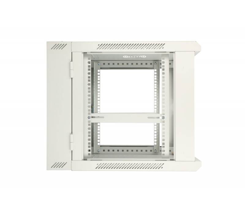 475727 Extralink Szafka wisząca rack 9U 600x600 szara dwusekcyjna 