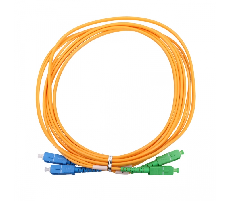 476237 Extralink SC/APC-SC/UPC | Patchcord | Jednomodowy, Duplex, G652D, 3mm, 20m