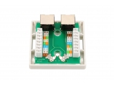 476304 Extralink Gniazdo natynkowe 2xRJ45 kat.5e STP 