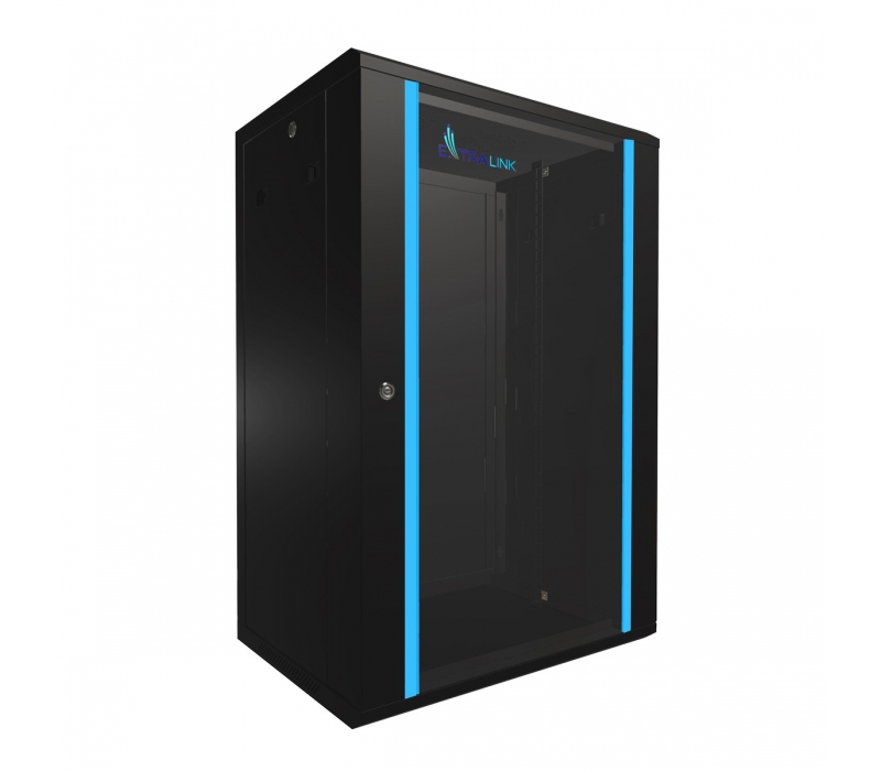477462 Extralink Szafa rack 18U 600x450mm czarna wisząca 
