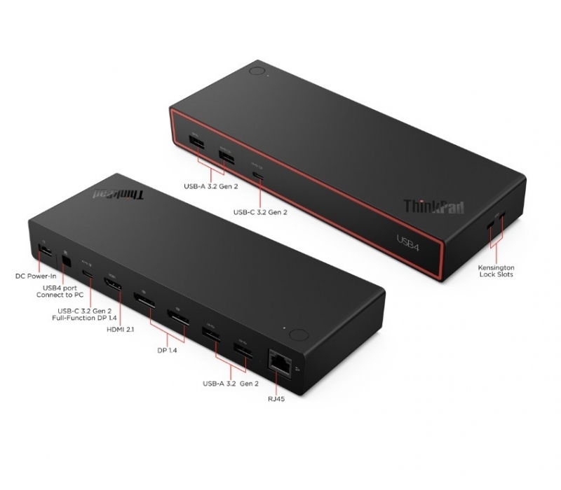 477631 Lenovo Stacja dokująca ThinkPad USB4 Dock 5000 (with 135W Adapter) 40BF0135EU 