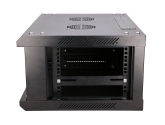 479088 Extralink Szafka wisząca rack 4U 600x450 czarna szklane drzwi