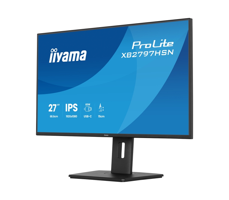 479395 Monitor IIYAMA ProLite/27" Full HD IPS/16:9/100 Hz/HDMI/DP/USB HUB/RJ45/GŁOŚNIKI/PIVOT/5 lat carry-in
