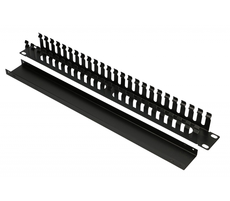 479421 Extralink Organizer kabli 1U 19 cali z osłoną