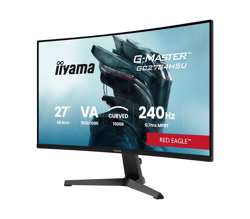 479466 Monitor IIYAMA G-Master Red Eagle/27" Full HD VA/16:9/240 Hz/1500R/2x HDMI/DP/USB HUB/GŁOŚNIKI/3 lata carry-in