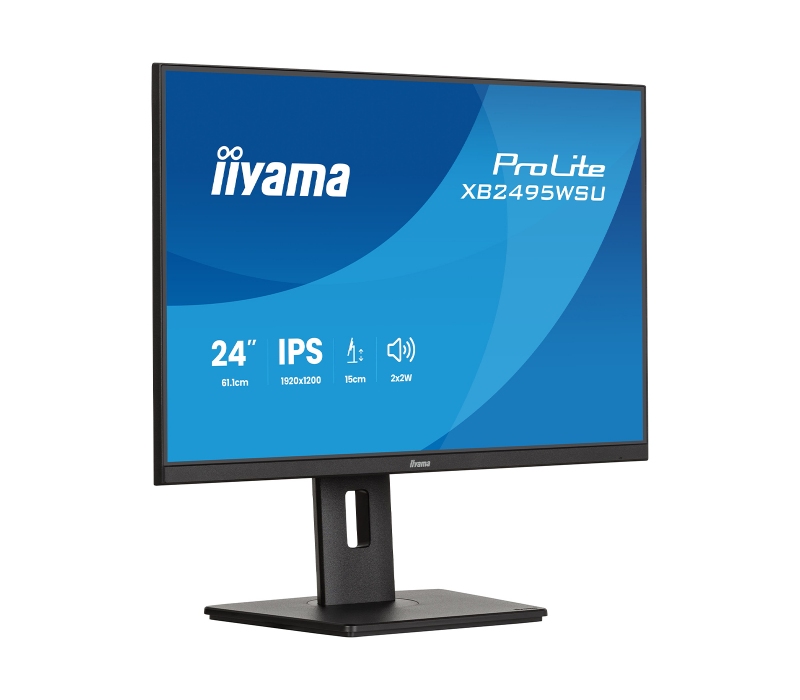 479497 Monitor IIYAMA ProLite/24,1" WUXGA IPS/16:9/100 Hz/HDMI/DP/USB HUB/GŁOŚNIKI/PIVOT/3 lata carry-in