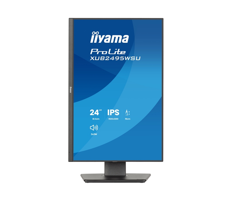 479498 Monitor IIYAMA ProLite/24,1" WUXGA IPS/16:9/100 Hz/HDMI/DP/USB HUB/GŁOŚNIKI/PIVOT/3 lata carry-in