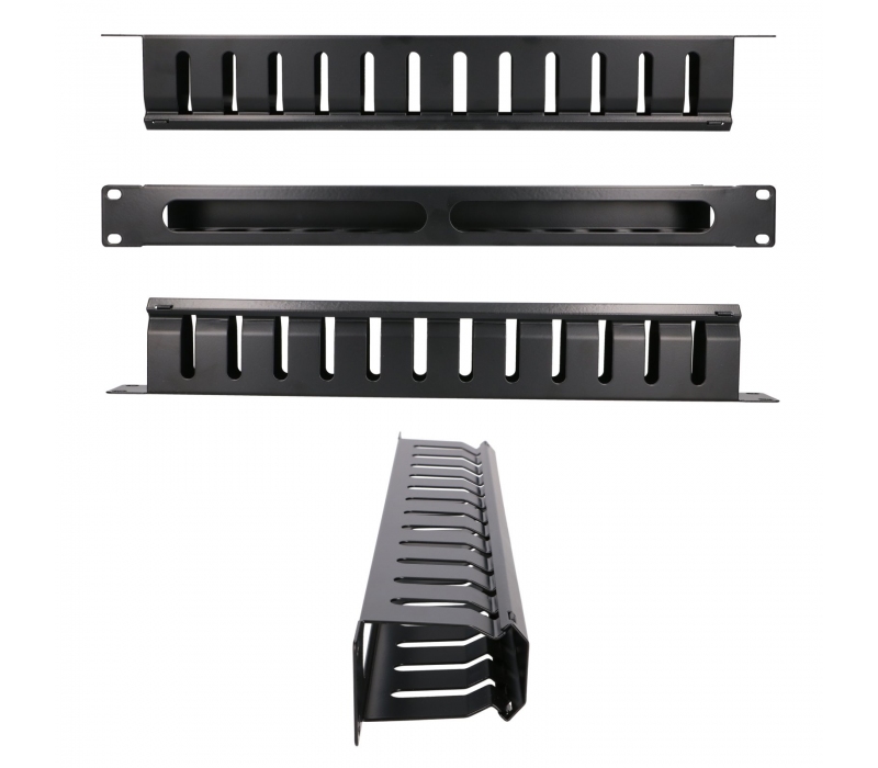 479896 Extralink Organizer kabli 1U 19 cali z osłoną