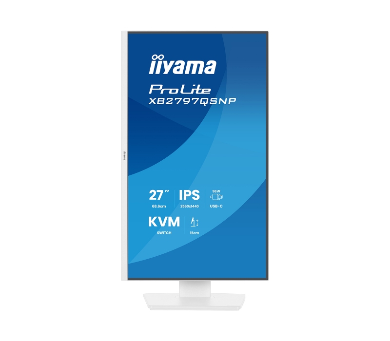 480459 Monitor IIYAMA ProLite/27" WQHD IPS/16:9/75 Hz/HDMI/DP/USB HUB/RJ-45/GŁOŚNIKI/PIVOT/5 lat carry-in