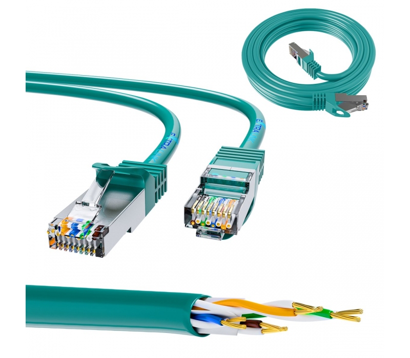 480650 Extralink Kat.6 FTP 2m | Patchcord LAN | Miedź Kabel sieciowy skrętka 1Gbit/s