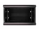 480729 Extralink Szafka wisząca rack 6U 600x600 czarna szklane drzwi 
