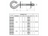 481337 Extralink | Śruba hakowa | do wieszania uchwytów odciągowych 12/250mm