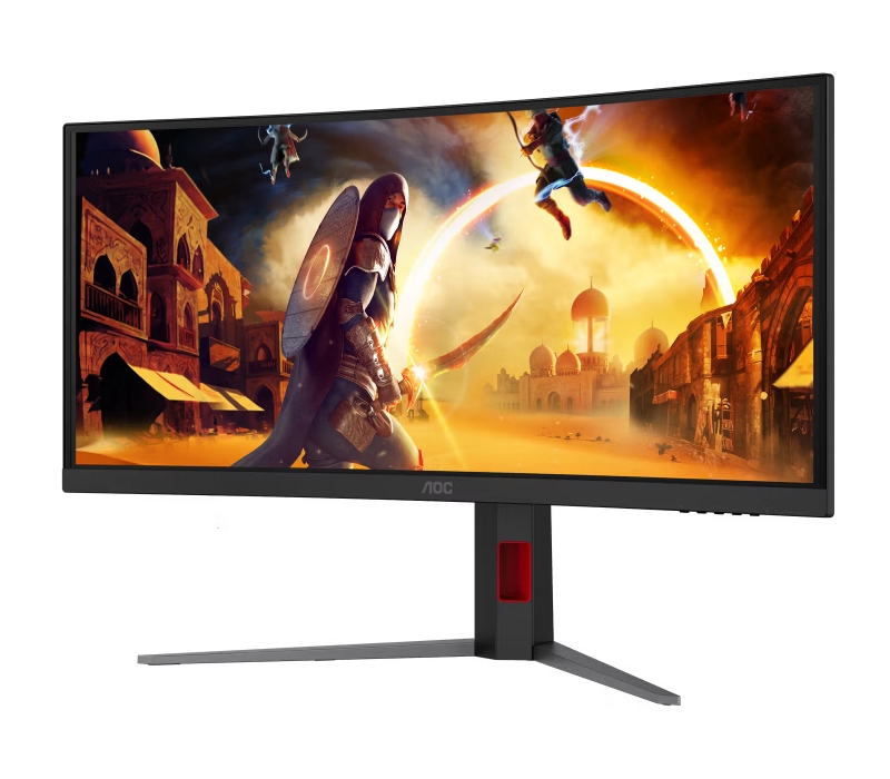 483009 Monitor AOC CU34G4CA/34" WQHD VA/21:9/180 Hz/1500R/2x HDMI/DP/USB HUB/GŁOŚNIKI/3 lata carry-in