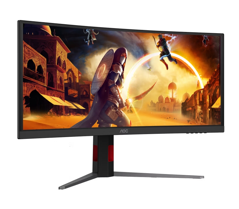 483010 Monitor AOC CU34G4CA/34" WQHD VA/21:9/180 Hz/1500R/2x HDMI/DP/USB HUB/GŁOŚNIKI/3 lata carry-in